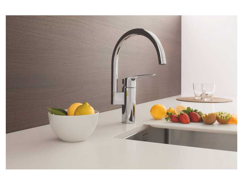 Смеситель для кухни grohe euroeco с высоким изливом